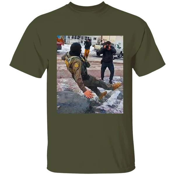 ice agents epic ice slip photo shirt militarygreen