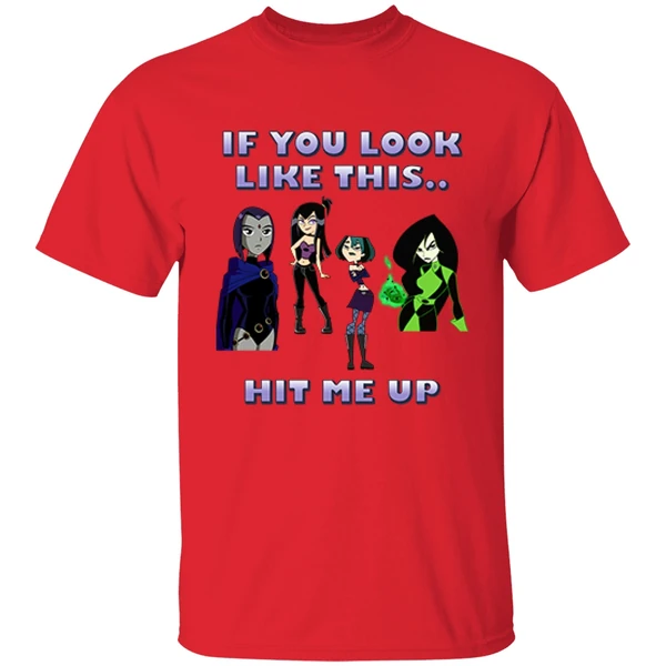 If You Look Like This Hit Me Up Goth Girl Shirt - Image 6