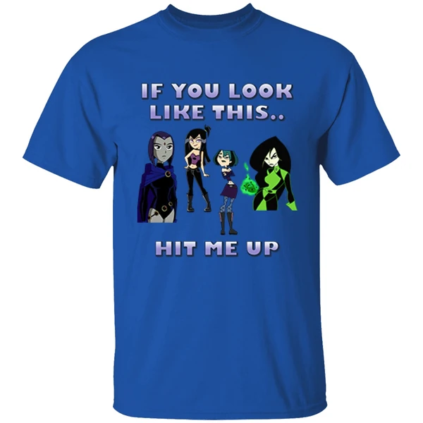 If You Look Like This Hit Me Up Goth Girl Shirt - Image 7