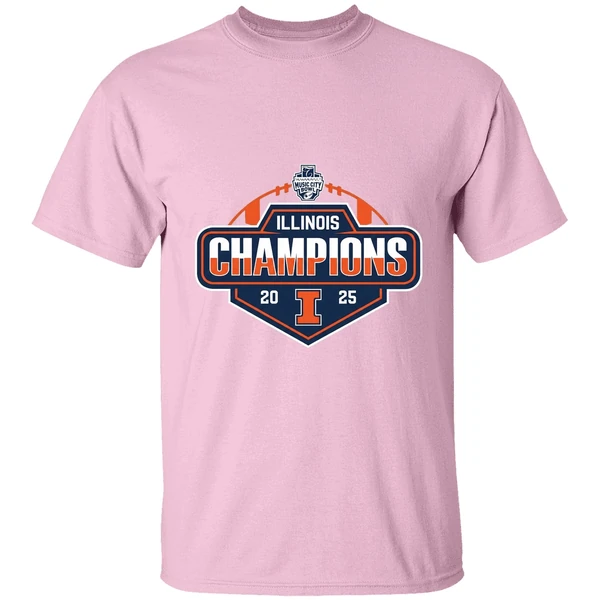 illinois fighting illini music city bowl champions 2025 shirt lightpink