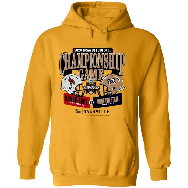 Illinois State Redbirds And Montana State Bobcats 2026 Ncaa Division I Football Championship Game H2h Hoodie