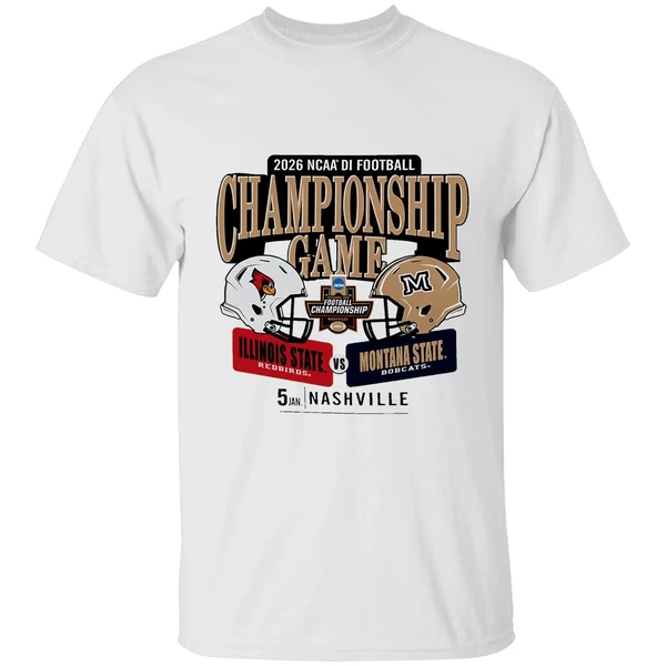 Illinois State Redbirds And Montana State Bobcats 2026 Ncaa Division I Football Championship Game H2h Shirt