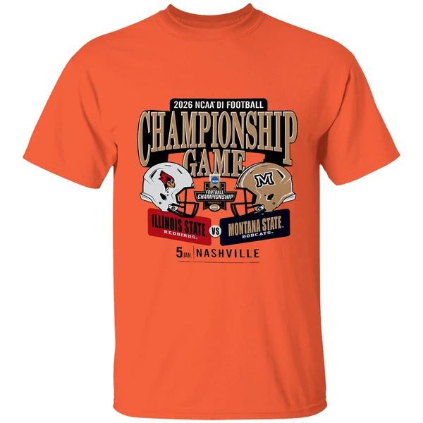 Illinois State Redbirds And Montana State Bobcats 2026 Ncaa Division I Football Championship Game H2h Shirt - Image 3
