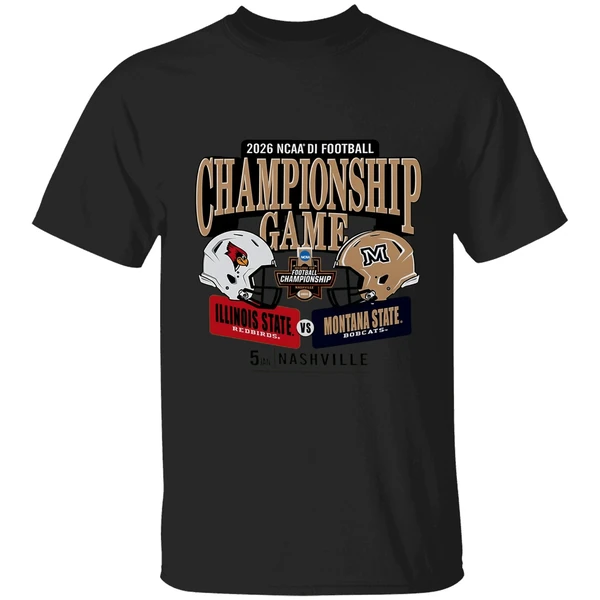 Illinois State Redbirds And Montana State Bobcats 2026 Ncaa Division I Football Championship Game H2h Shirt - Image 7
