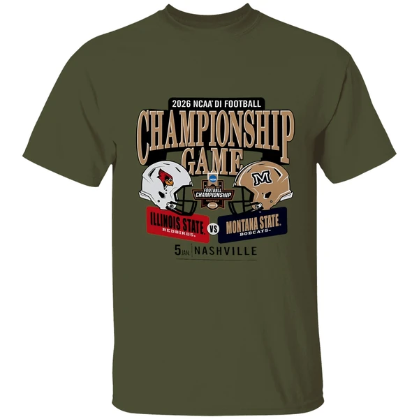 Illinois State Redbirds And Montana State Bobcats 2026 Ncaa Division I Football Championship Game H2h Shirt - Image 9