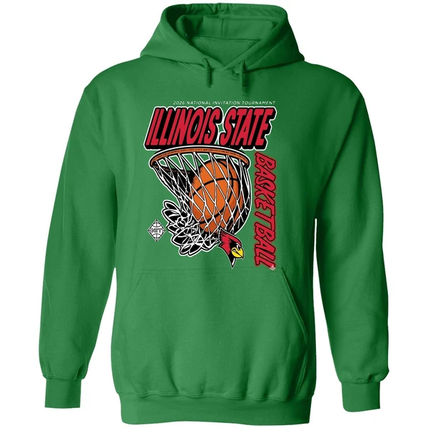 Illinois State Redbirds Division I Mens Basketball Postseason Nit National Invitation Hoodie - Image 2