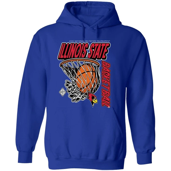 Illinois State Redbirds Division I Mens Basketball Postseason Nit National Invitation Hoodie - Image 7