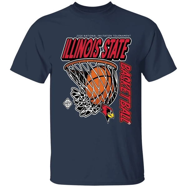 illinois state redbirds division i mens basketball postseason nit national invitation shirt navy