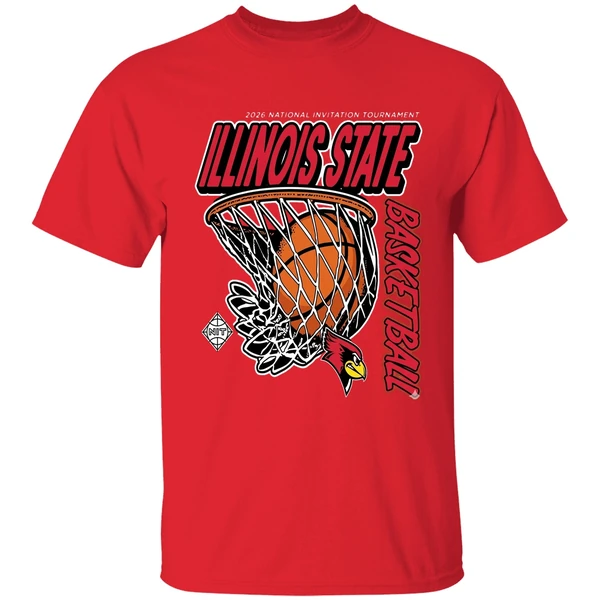 Illinois State Redbirds Division I Mens Basketball Postseason Nit National Invitation Shirt - Image 7