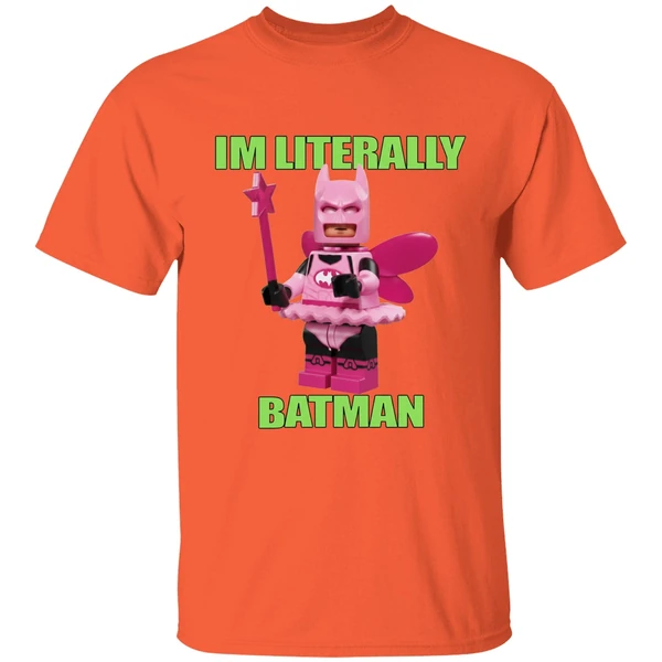im literally batman lego batman superhero shirt orange