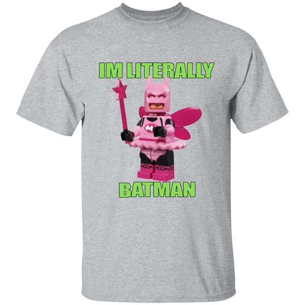 im literally batman lego batman superhero shirt sportgrey