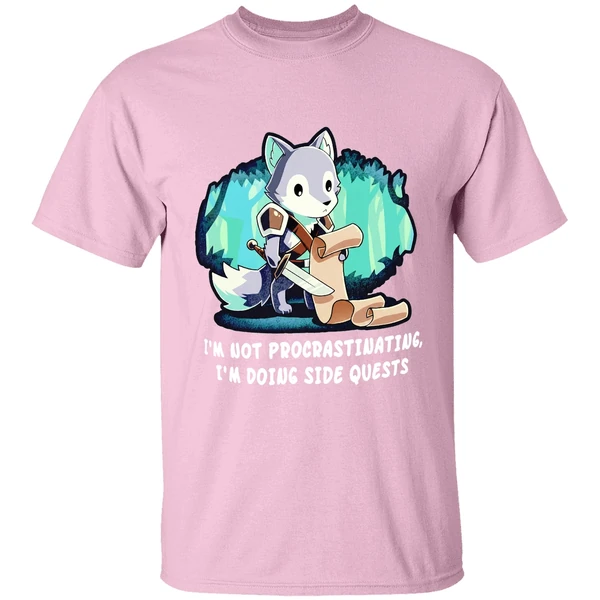 im not procrastinating im doing side quests shirt lightpink