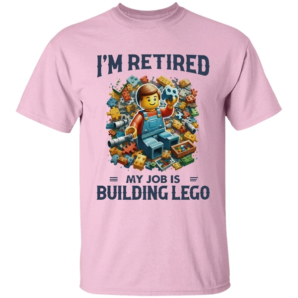 Im Retired My Job Is Building Lego Shirt - Image 2