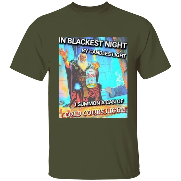 In Blackest Night By Candle Light I Summon A Can Of Cold Coors Light Shirt - Image 4