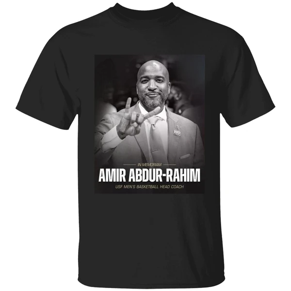 In Memoriam Amir Abdur Rahim Usf Mens Basketball Head Coach Shirt