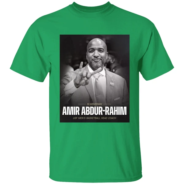In Memoriam Amir Abdur Rahim Usf Mens Basketball Head Coach Shirt - Image 2