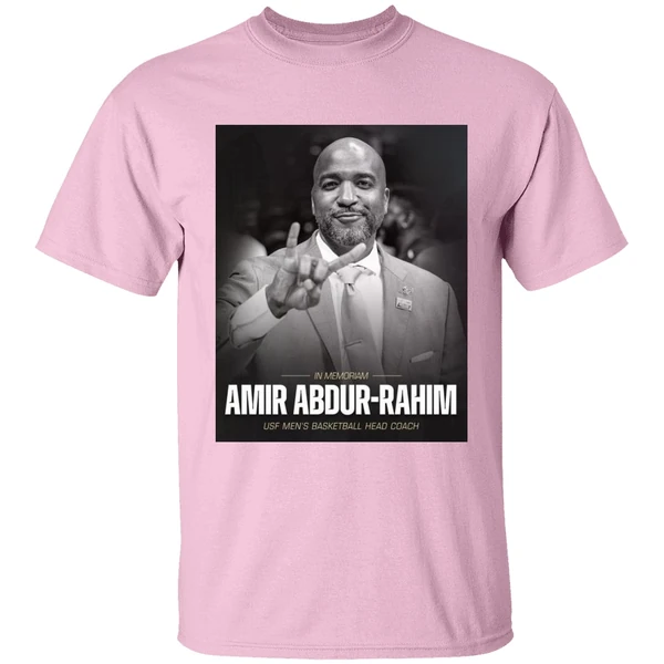 In Memoriam Amir Abdur Rahim Usf Mens Basketball Head Coach Shirt - Image 3