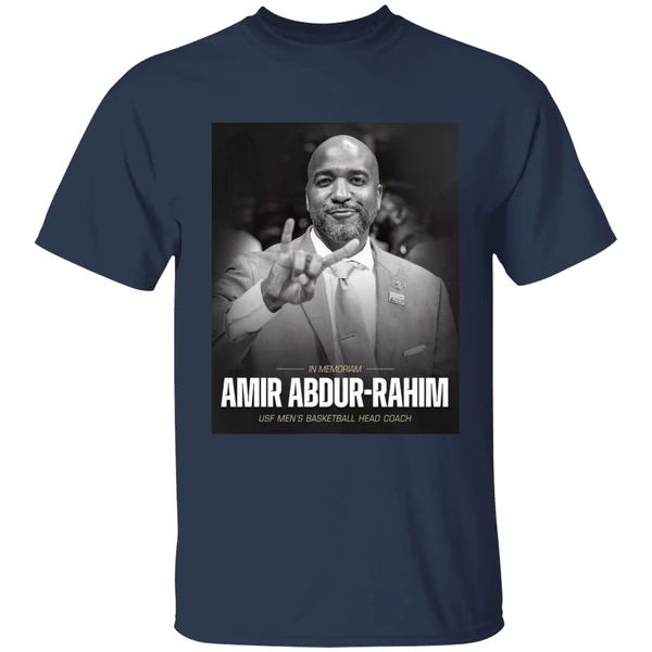 In Memoriam Amir Abdur Rahim Usf Mens Basketball Head Coach Shirt - Image 5