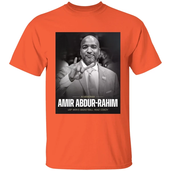 In Memoriam Amir Abdur Rahim Usf Mens Basketball Head Coach Shirt - Image 6
