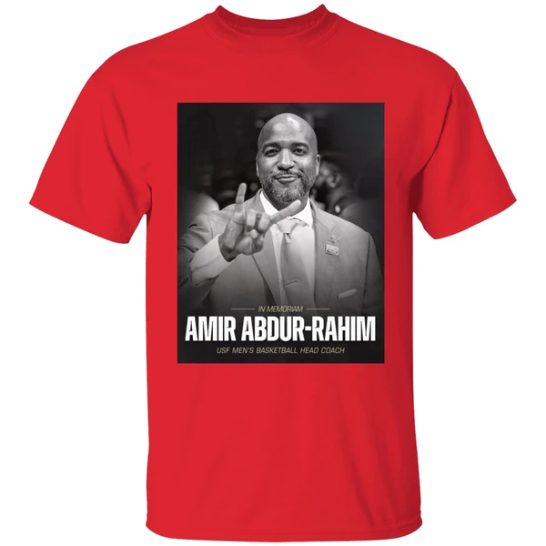 In Memoriam Amir Abdur Rahim Usf Mens Basketball Head Coach Shirt - Image 7