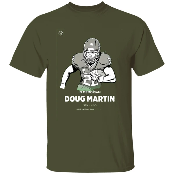 In Memoriam Doug Martin 1989 2024 Boise State Shirt - Image 3
