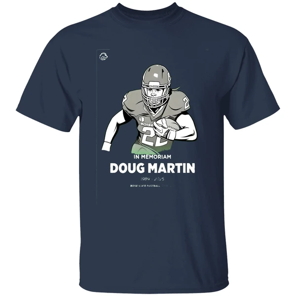 In Memoriam Doug Martin 1989 2024 Boise State Shirt - Image 4
