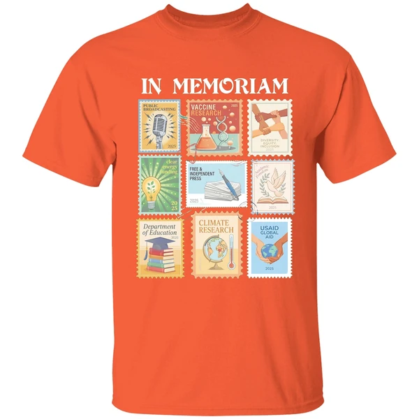 In Memoriam Postage Stamps Shirt - Image 6