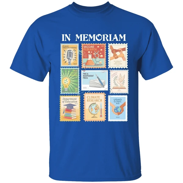 In Memoriam Postage Stamps Shirt - Image 8