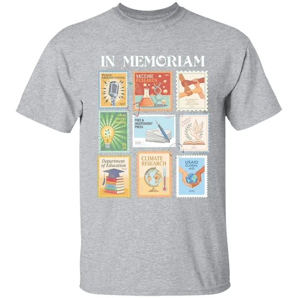 In Memoriam Postage Stamps Shirt - Image 9