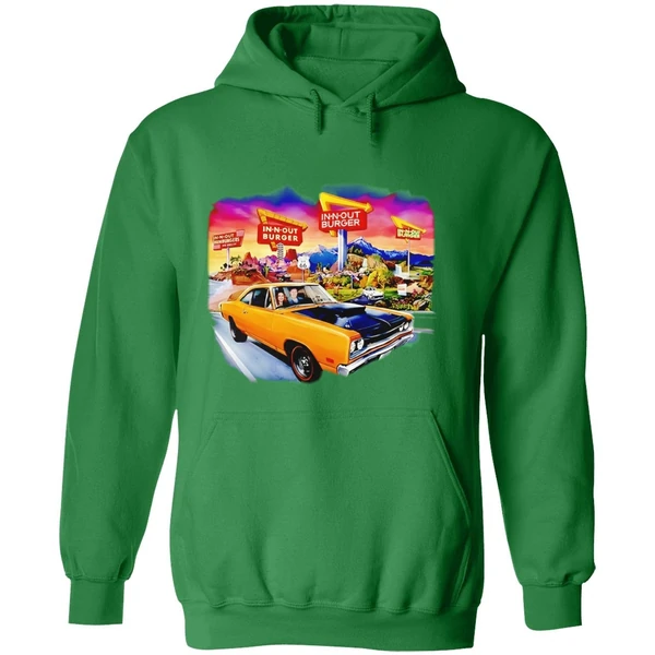 In N Out Burger Dodge Coronet Super Bee Car 2026 Graphic Hoodie - Image 2