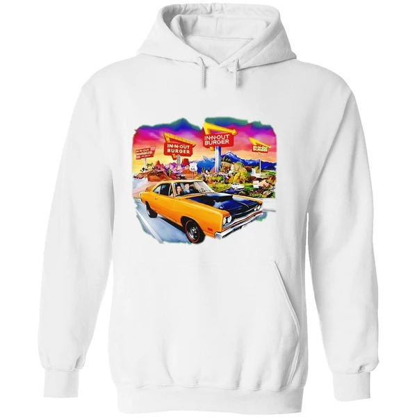 In N Out Burger Dodge Coronet Super Bee Car 2026 Graphic Hoodie - Image 8