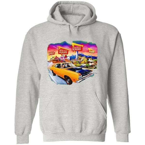 In N Out Burger Dodge Coronet Super Bee Car 2026 Graphic Hoodie - Image 9