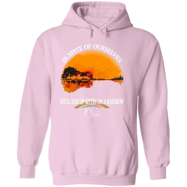 In Spite Of Ourselves Well End Sittin On A Rainbow Signature Hoodie - Image 5
