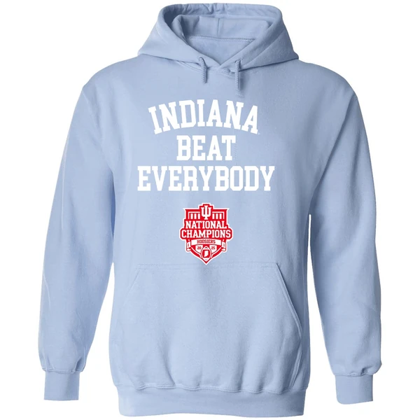Indiana Beat Everybody 2025 Cfp National Champions Indiana Hoosiers Hoodie - Image 4
