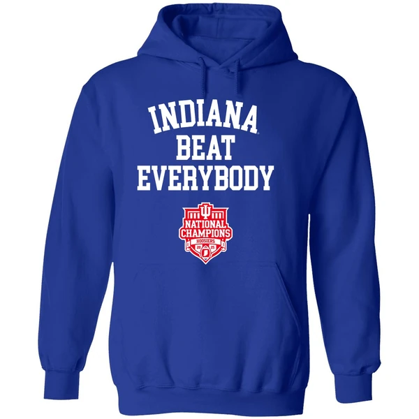 Indiana Beat Everybody 2025 Cfp National Champions Indiana Hoosiers Hoodie - Image 7