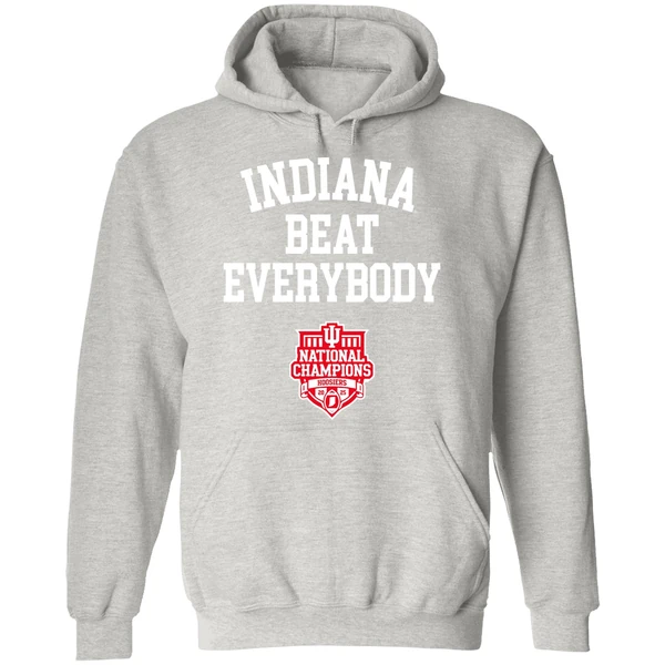Indiana Beat Everybody 2025 Cfp National Champions Indiana Hoosiers Hoodie - Image 9