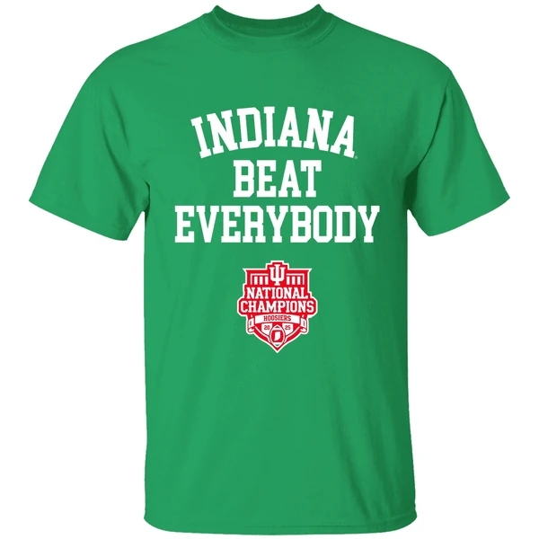 Indiana Beat Everybody 2025 Cfp National Champions Indiana Hoosiers Shirt - Image 2
