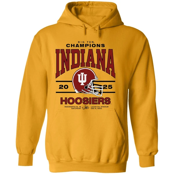 Indiana Hoosiers 2025 Big Ten Football Champions Hoodie