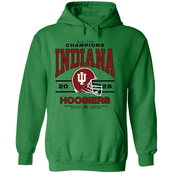 Indiana Hoosiers 2025 Big Ten Football Champions Hoodie - Image 2
