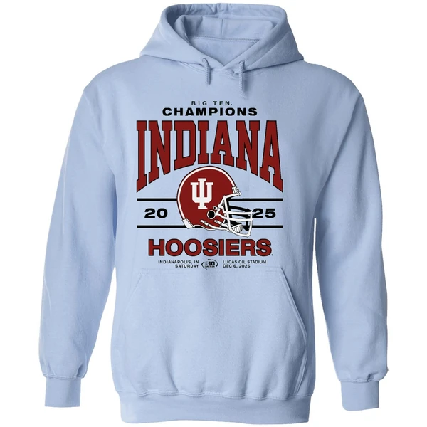 Indiana Hoosiers 2025 Big Ten Football Champions Hoodie - Image 4