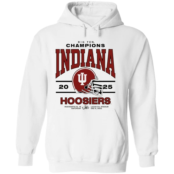 Indiana Hoosiers 2025 Big Ten Football Champions Hoodie - Image 8