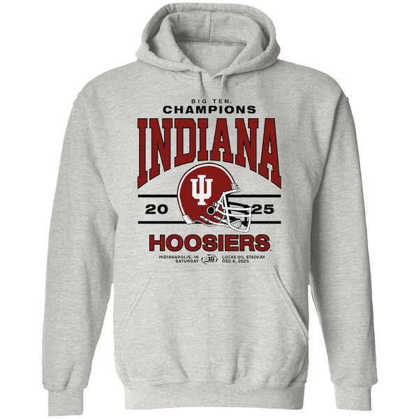Indiana Hoosiers 2025 Big Ten Football Champions Hoodie - Image 9