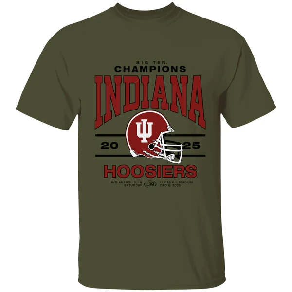 Indiana Hoosiers 2025 Big Ten Football Champions Shirt - Image 9