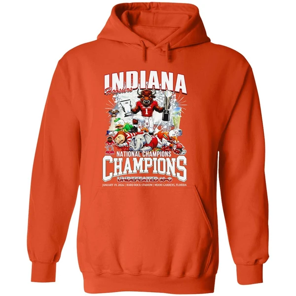 Indiana Hoosiers 2026 National Champions Undefeated 16 0 Hoodie - Image 6