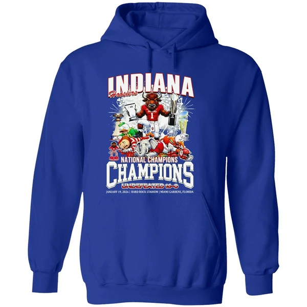 Indiana Hoosiers 2026 National Champions Undefeated 16 0 Hoodie - Image 7