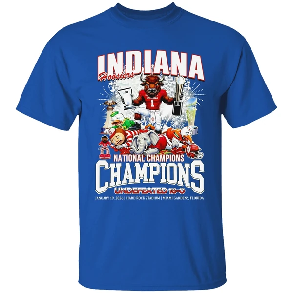 Indiana Hoosiers 2026 National Champions Undefeated 16 0 Shirt - Image 8