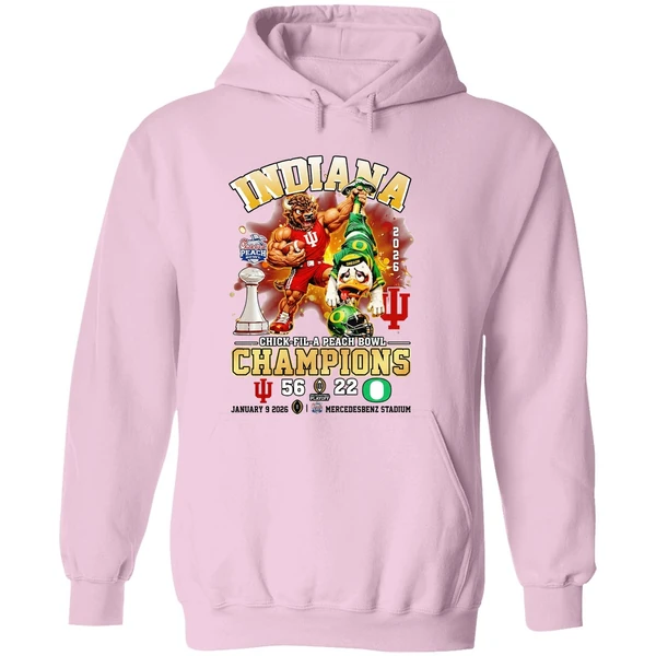 Indiana Hoosiers Beat Oregon Ducks 56 22 Chick Fil A Peach Bowl Champions 2026 Hoodie - Image 5