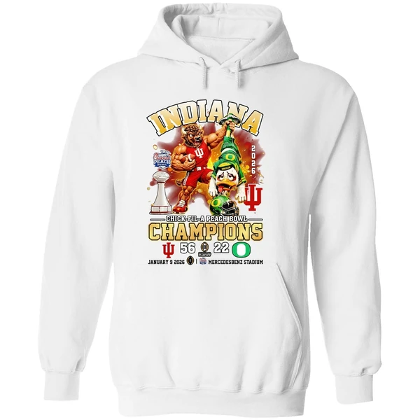 Indiana Hoosiers Beat Oregon Ducks 56 22 Chick Fil A Peach Bowl Champions 2026 Hoodie - Image 8