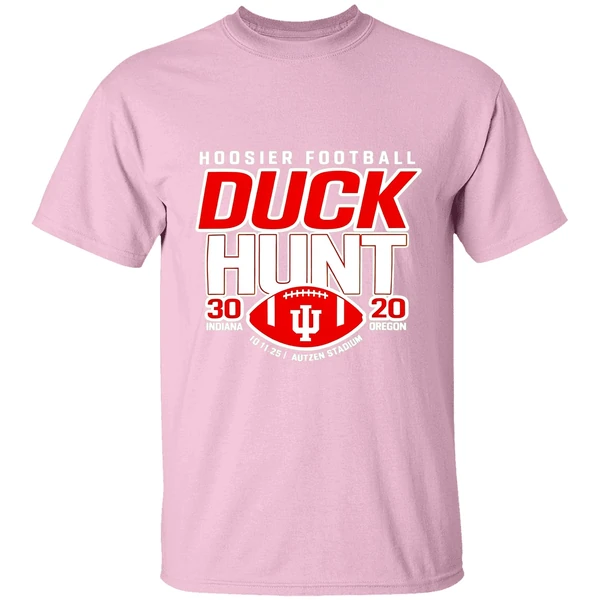 Indiana Hoosiers Beat Oregon Ducks Football Duck Hunt 30 20 2025 Shirt - Image 2