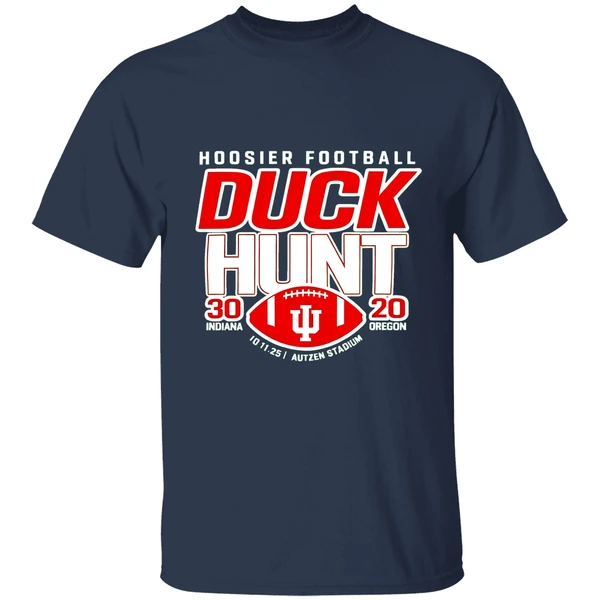Indiana Hoosiers Beat Oregon Ducks Football Duck Hunt 30 20 2025 Shirt - Image 4